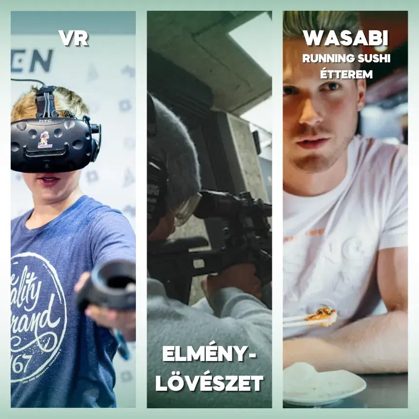"THUNDER" 3 az 1-ben élménynap! – VR & Lövészet & Wasabi étterem