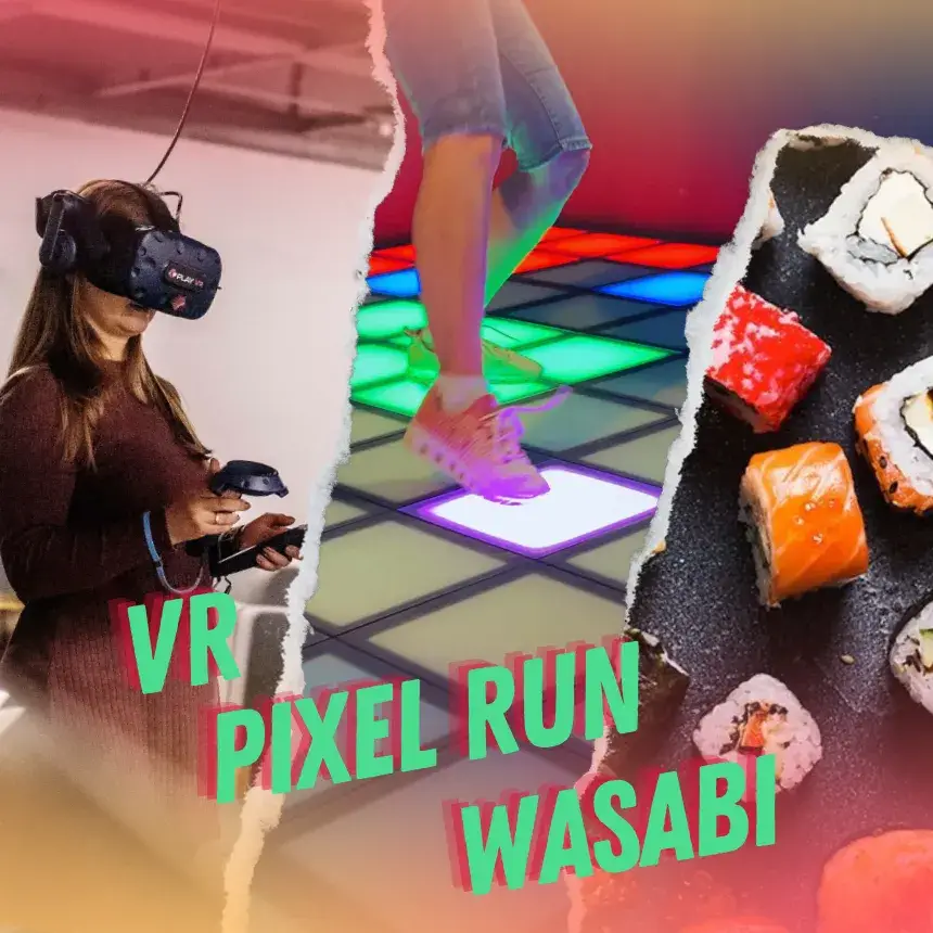 "RUSH" páros 3 az 1-ben élménynap! – VR & Pixel Run & Wasabi