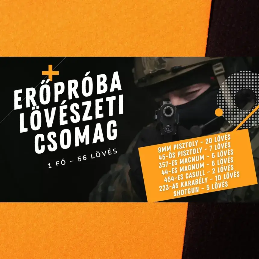 Erőpróba élménylövészeti csomag a BTK Shooting Arena lőtéren
