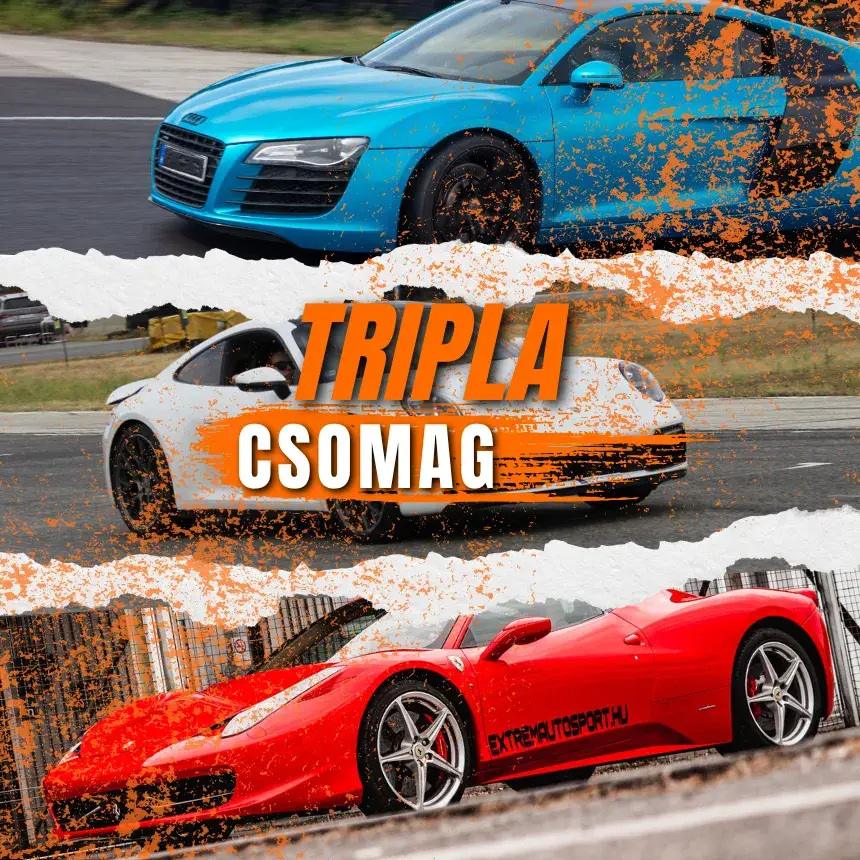 Tripla élménycsomag: Ferrari + Audi + Porsche élményvezetés a Kakucs Ringen!