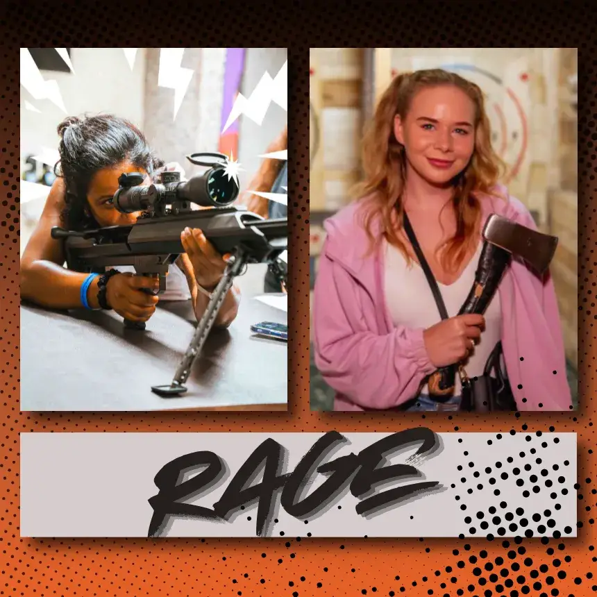 “RAGE” 2 az 1-ben élménynap! - Élménylövészet & Balta Dobálás