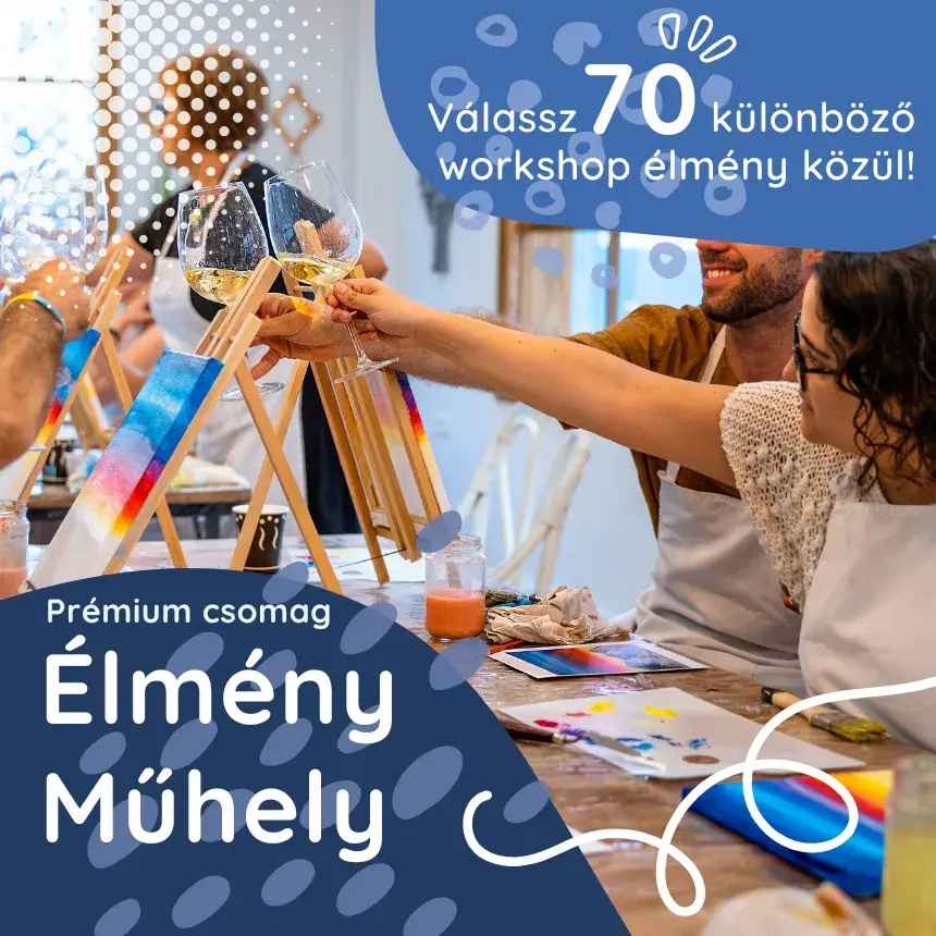 ÉlményMűhely – Prémium csomag (70 workshop élmény közül választható)