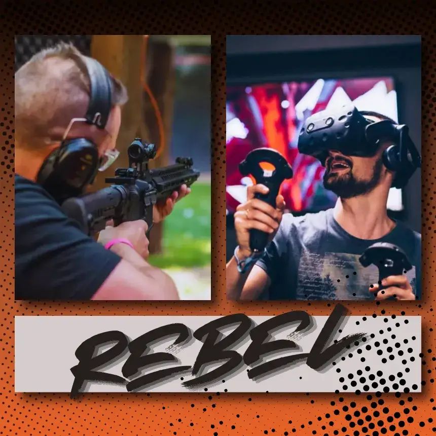"REBEL" páros 2 az 1-ben élménynap! – Lövészet & VR Szabadulószoba