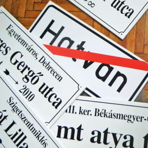 Születésnapi utcanév tábla 2 munkanap alatt