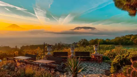 Balatoni panoráma, prémium menü és mediterrán botanikus kert belépő 2 fő részére 8