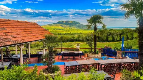Balatoni panoráma, prémium menü és mediterrán botanikus kert belépő 2 fő részére 25