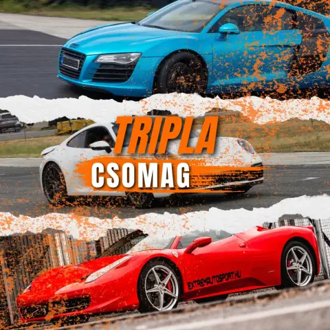 Tripla élménycsomag: Ferrari + Audi + Porsche élményvezetés a Kakucs Ringen!
