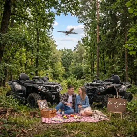 2 órás Romantikus Quad-Randi & Piknik a fel- és leszálló repülők alatt Üllőn