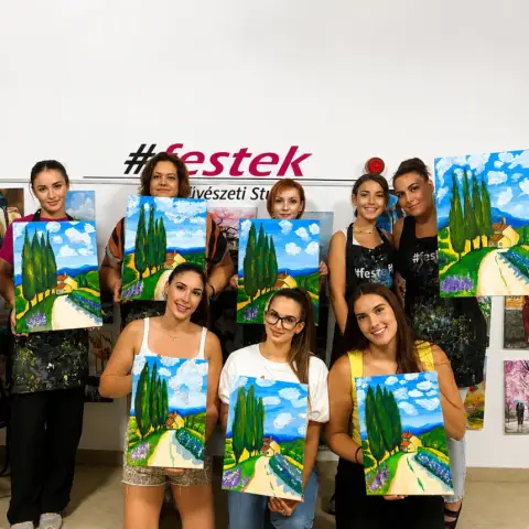 Élményfestés Győrben – 30×40 cm-es vászonra