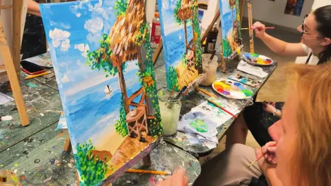 Páros élményfestés Anyuval Sopronban – 40×50 cm-es vászonra 4
