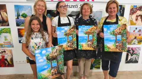 Páros élményfestés Anyuval Sopronban – 40×50 cm-es vászonra 6