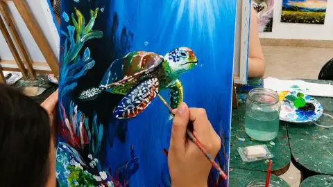Páros élményfestés Anyuval Sopronban – 40×50 cm-es vászonra 9