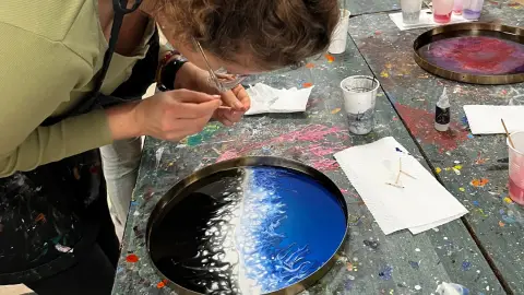Epoxy tálcakészítő workshop Győrben 2