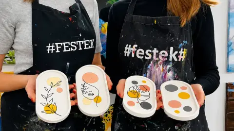 Jesmonite design alátétkészítő workshop Győrben 7