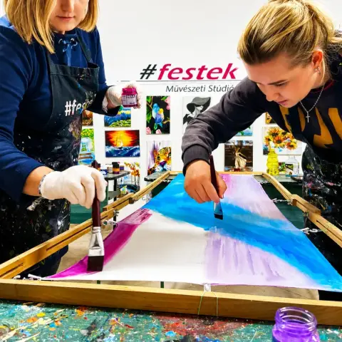 Selyemkendő festő workshop Győrben