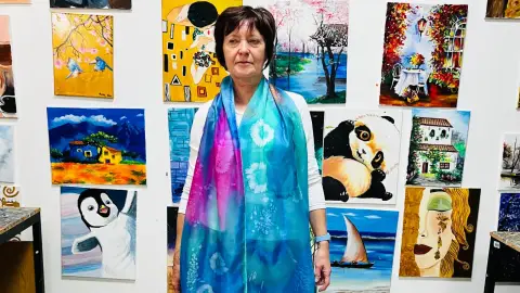 Selyemkendő festő workshop Győrben 4