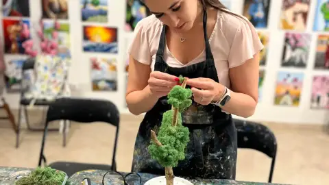 Zuzmó workshop Győrben – Bonsai fa készítése zuzmóból! 1