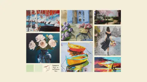 Akril festőtanfolyam Pécsett, a Sziluett Rajz- és Festőiskolában 5