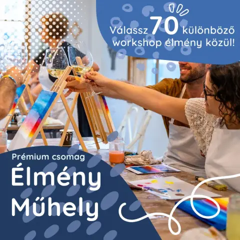 ÉlményMűhely – Prémium csomag (70 workshop élmény közül választható)
