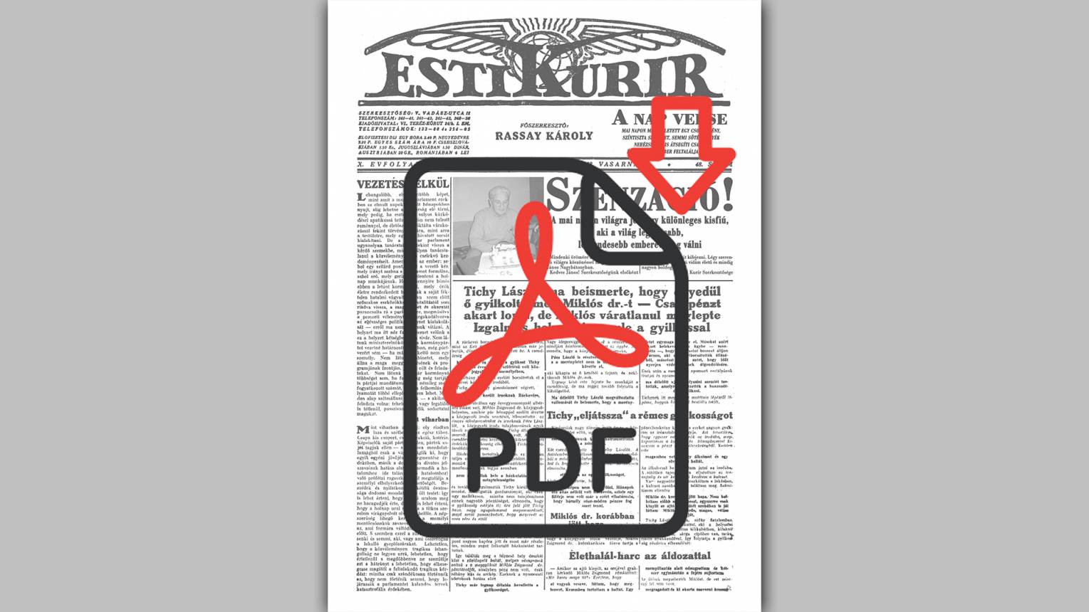 Születésnapi újság elektronikusan küldve PDF formátumban