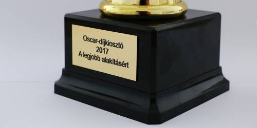 Oscar szobor egyedi gravírozással 2