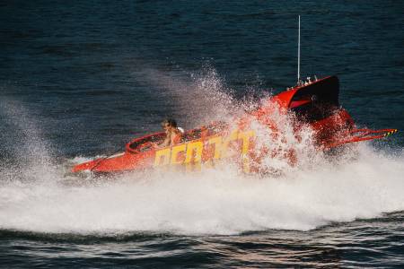 Drift a Dunán REDJET motorcsónakkal hatalmas vigyorral 1