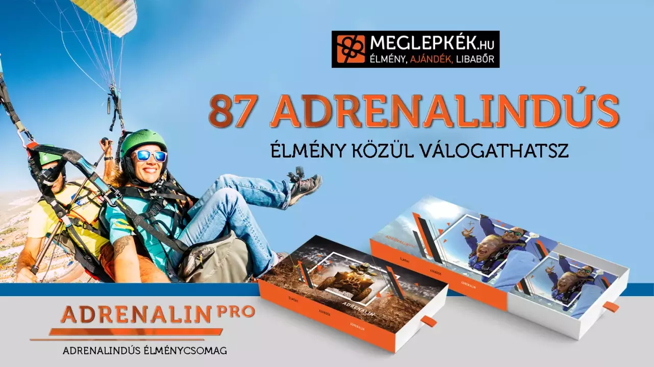 “Adrenalin PRO”-Extrém élménycsomag 87 kalandból választhatsz fő kép