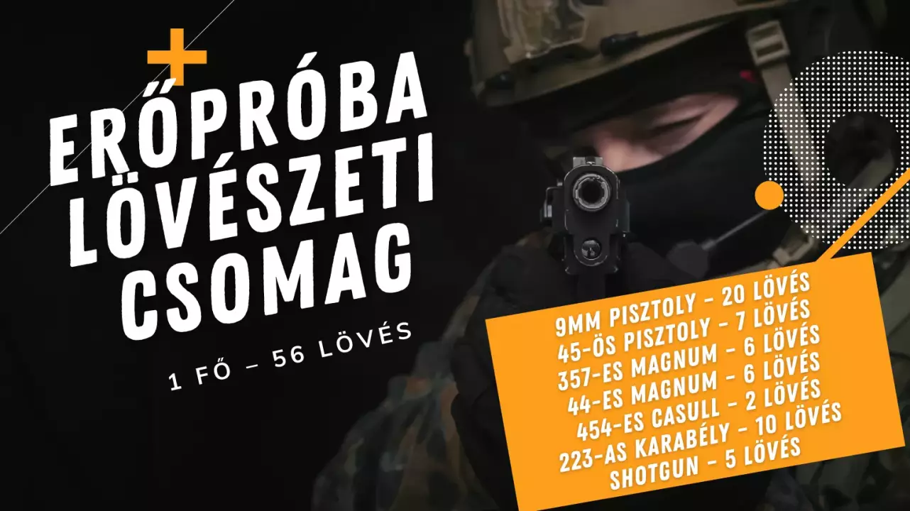 Erőpróba élménylövészeti csomag a BTK Shooting Arena lőtéren fő kép