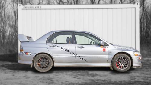 Mitsubishi Lancer Evoval 1,5 km-es rallycross pályán Sopron mellett 4