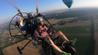 Motoros tandem siklóernyőzés (trike) Gödöllői reptérről/ Nagy kör kosár