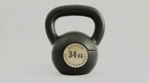 Kettlebell cukorka tartó egyedi gravírozással 3