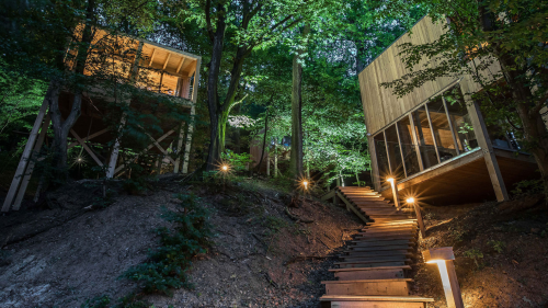 Fullos romantika a Noszvaji Treehouses Superior lombházaiban, saját jakuzzival a teraszon! 2