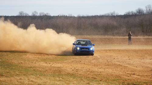 Subaru Imprezával 1,5 km-es rallycross pályán Sopron mellett* 5