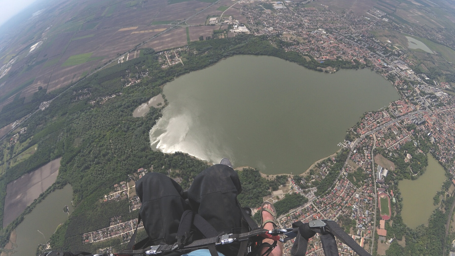 Tandem siklóernyős repülés Tata felett szuper élmény