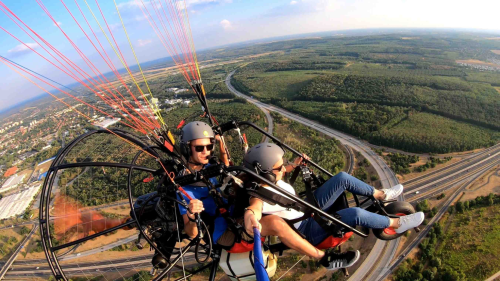 Motoros tandem siklóernyőzés (trike) Gödöllői reptérről /Város széle kör 4