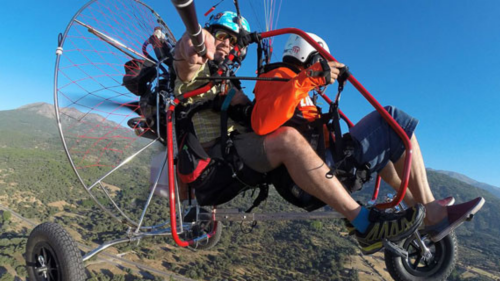 Motoros tandem siklóernyőzés (trike) Gödöllői reptérről /Város széle kör 2